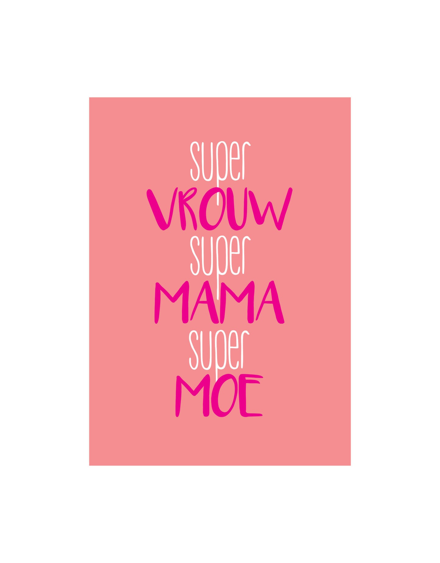 Postkaart - Super Mama