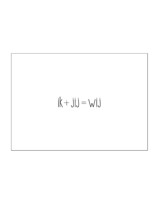 Postkaart - Ik, Jij, Wij